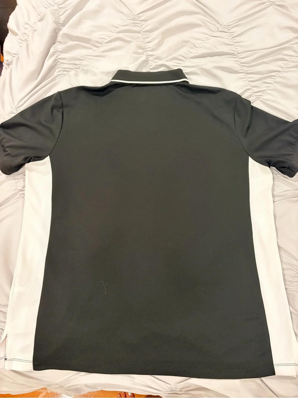 Ralph Lauren Black Polo with White Side Panels and Red Pony